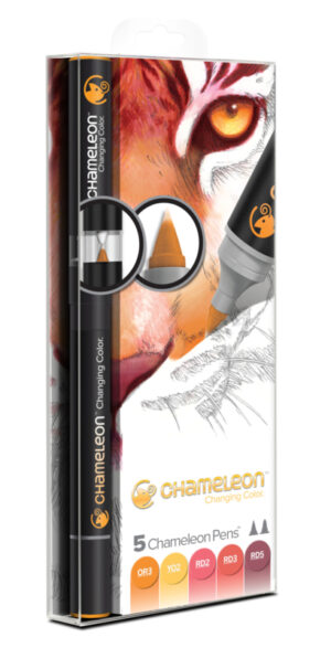Chameleon Alcohol based Pens - Warm Color Tones - set van 5