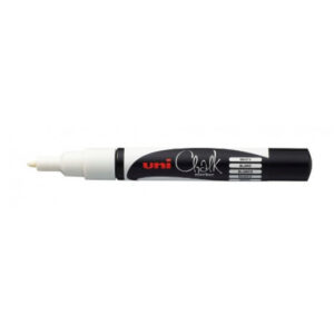 Uni PWE-5MS Chalk Marker Raam/Krijtstift - Medium - Wit