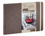 HahnemÃ¼hle Beige toned watercolour book A6 landscape - 60 pagina's - Bruine kaft - Beige papier