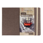 HahnemÃ¼hle Beige toned watercolour book A5 landscape - 60 pagina's - Bruine kaft - Beige papier