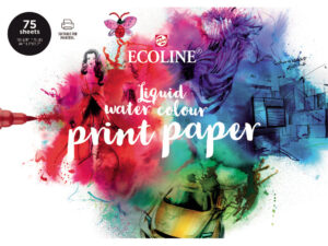Talens Ecoline Liquid water colour print papier - A4 - 75 vellen - Wit