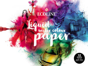 Talens Ecoline Liquid water colour papier - 24 x 32 cm -12 vellen - Wit