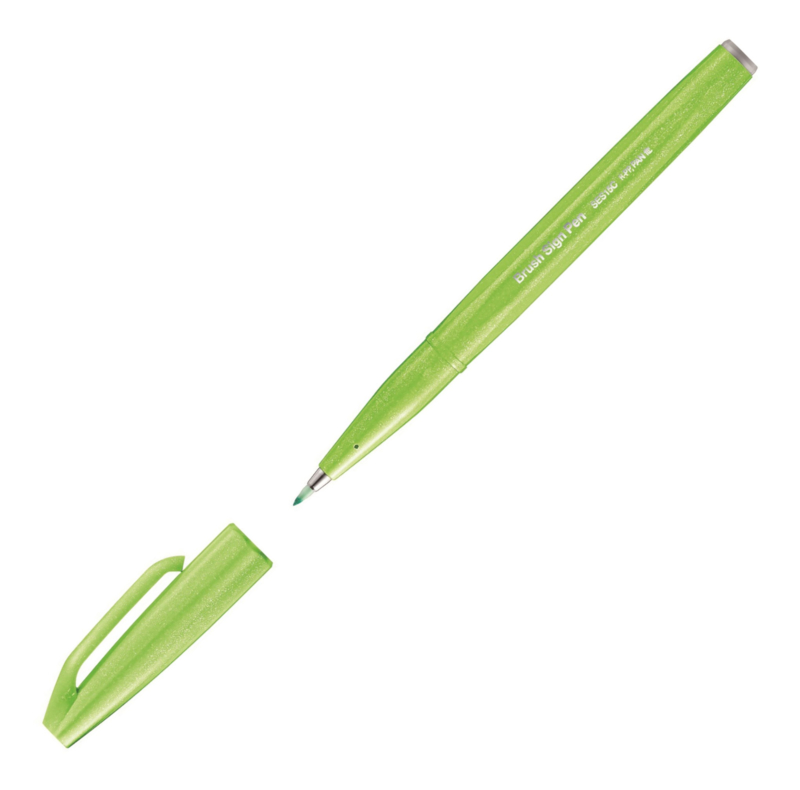 Brushpen Pentel Brush Sign Pen SES15C - Lichtgroen
