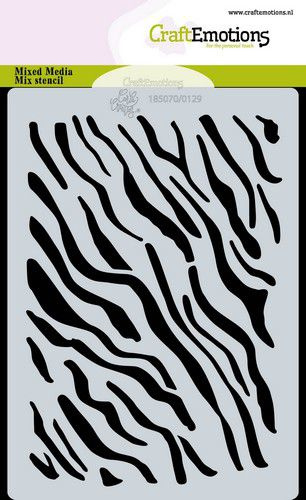 CraftEmotions Mask stencil  tijger - zebra print - A6