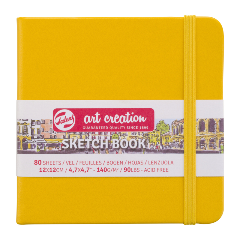 Talens art creation Brush / Schetsboek 12 x 12 cm  - 80 vellen - Golden Yellow
