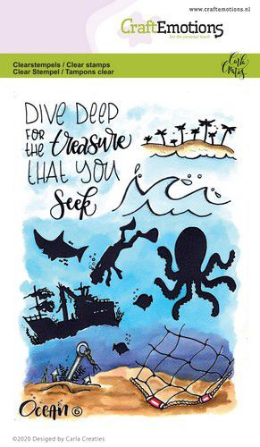 CraftEmotions clearstamps A6 - Ocean 6 - Carla Creaties
