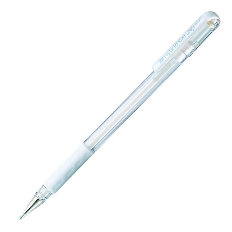 Pentel Hybrid Gel Grip K118 gelpen 0,8 mm Wit Be Creative Shop