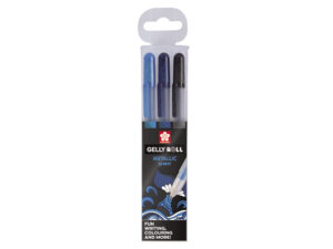 Sakura Metallic Shiny Gelpennen Blauwtinten -  set van 3 - SA303