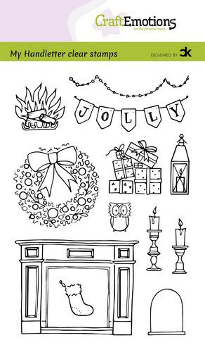CraftEmotions clearstamps A6 - Handletter -  X-mas decorations 2 - Carla Kamphuis