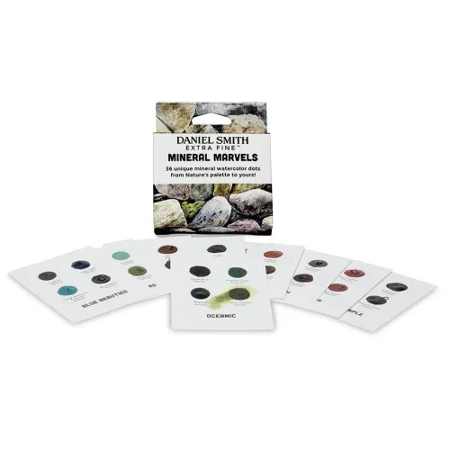 Daniel Smith Extra Fine Dotcard Watercolor Mineral Marvels Aquarelset - set van 36 kleuren