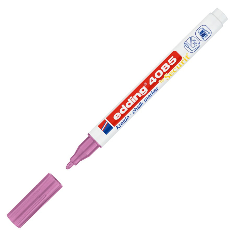 Edding 4085 Raam/krijtstift - rond 1-2 mm - Metallic roze