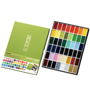 Kuretake Aquarelverf - Gansai Tambi Water Colours Brush Set  - set van 48