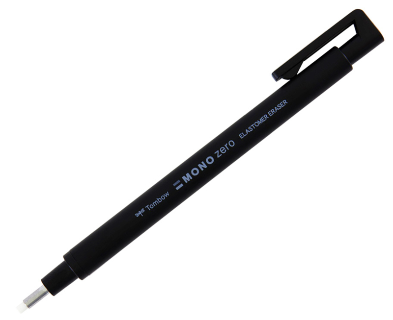 Tombow Mono Zero Gumpen - extra fijn rond 2,3 mm Zwart