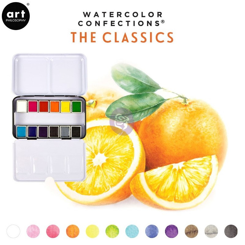 Prima Marketing Confections Aquarelverf The classics - set van 12 kleuren