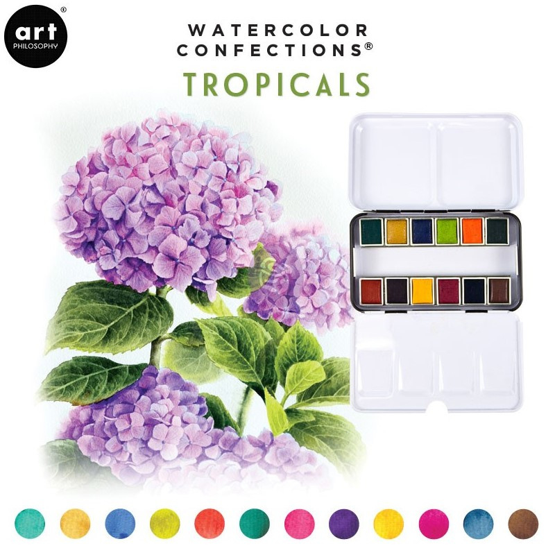 Prima Marketing Confections Aquarelverf Tropicals - set van 12 kleuren