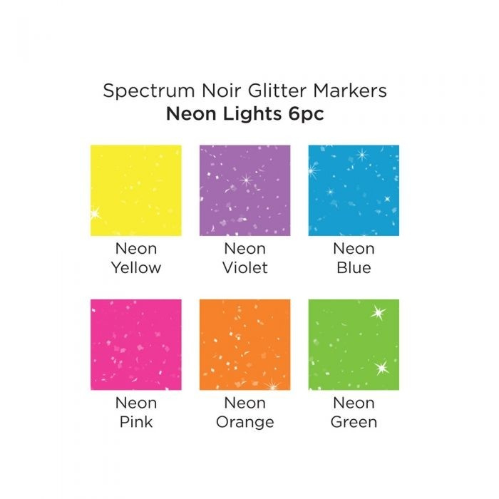 Spectrum Noir glitter markers Neon Lights set van 6 Be Creative Shop