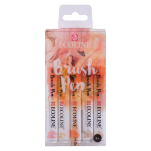 Talens Ecoline Brush Pen - set van 5 - beige roze