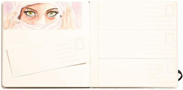 Clairefontaine Etival Aquarelpapier boek - 21 x 21 cm - 24 vellen 300 grams - hot pressed +  12 postkaarten