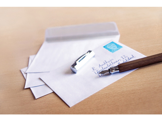 Enveloppen 114x162mm C6 wit met plakstrip - 25 stuks - Wit