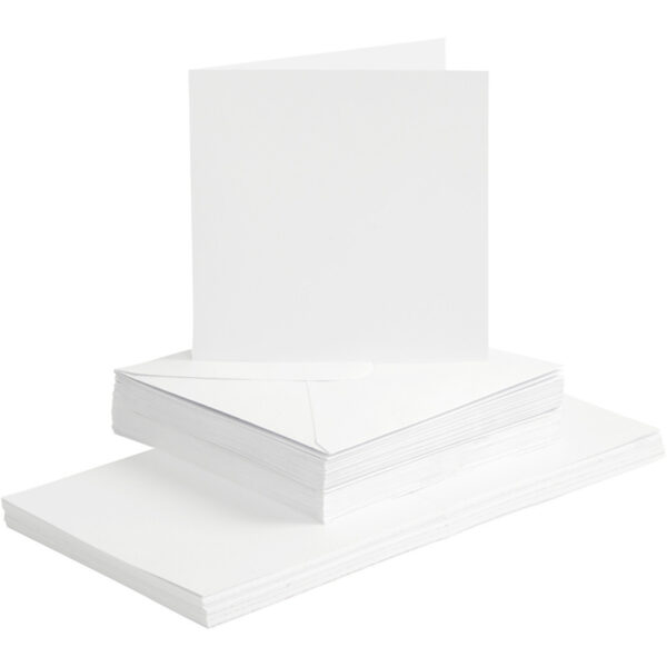 Blanko-Karten Mit Abgerundeten Ecken – 10,2 X 15,2 Cm, Weiß, 100 Stück Inkl. Umschläge