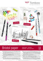 Tombow Lettering Bristol papier A5 - 25 vellen 250 grams Hagelwit
