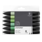 Winsor & Newton promarkers Green tones - set van 6