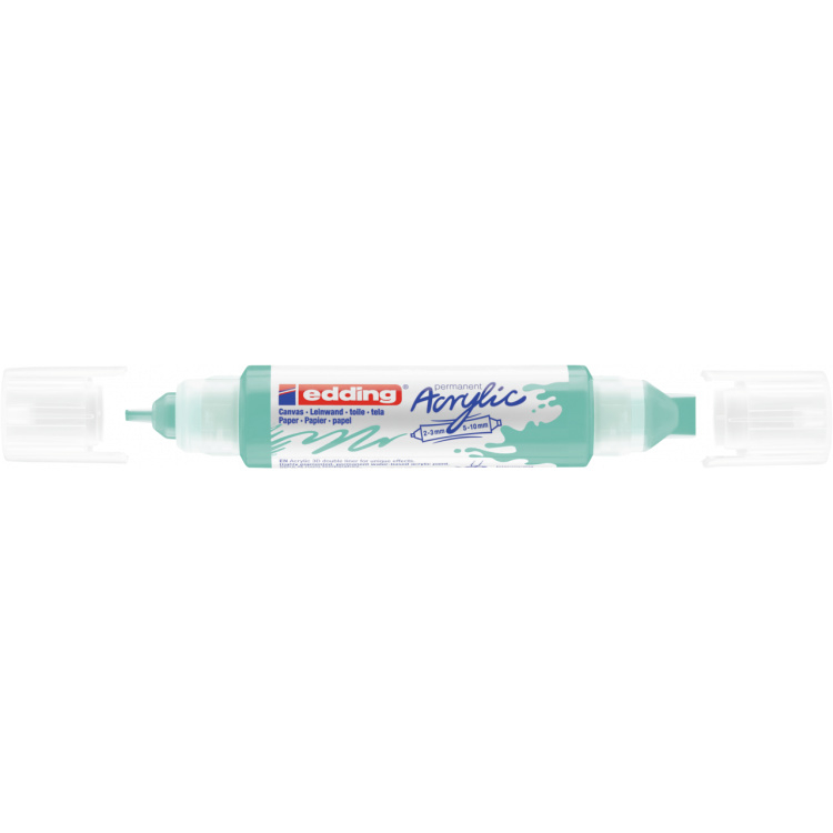 edding 5400 Pennarello Acrilico 3D Double Liner, Giallo Pastello 1 Tubetto di Vernice Acrilica, Doppia Punta 2 3,5 10Mm Pittura Acrilica per Tele, Tavole, Legno, Colori Impermeabili di Alta Qualità