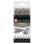 Sakura Pigma Micron Fineliners Zwart - set van 6