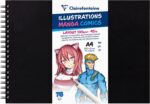 Clairefontaine - Illustrations Manga Comics Layout 100g/m2 ringband - Alcoholmarker papier - A4