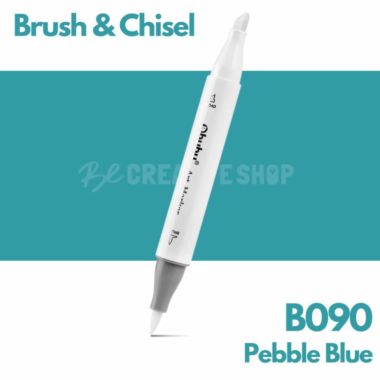 Ohuhu Alcohol based Art marker Brush & chisel - B090 Pebble Blue