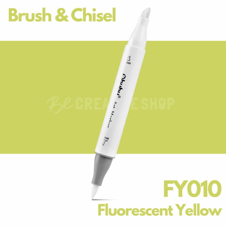 Ohuhu Alcohol based Art marker Brush & chisel - FY010 Fluorescent Yellow