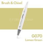 Ohuhu Alcohol based Art marker Brush & chisel - G070 Lemon Green