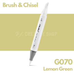 Ohuhu Alcohol based Art marker Brush & chisel - G070 Lemon Green