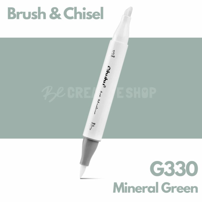 Ohuhu Alcohol based Art marker Brush & chisel - G330 Mineral Green