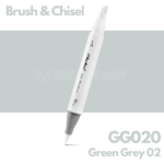 Ohuhu Alcohol based Art marker Brush & chisel - GG020 Green Grey 02