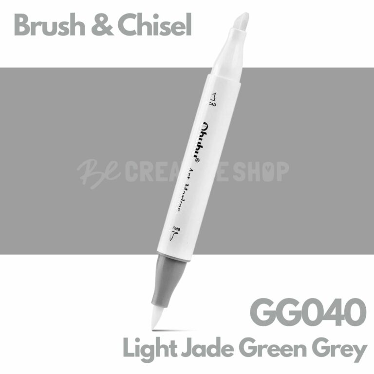 Ohuhu Alcohol based Art marker Brush & chisel - GG040 Light Jade Green Grey
