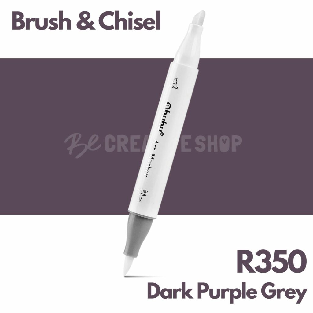 Ohuhu Alcohol based Art marker Brush & chisel - R350 Dark Purple Grey