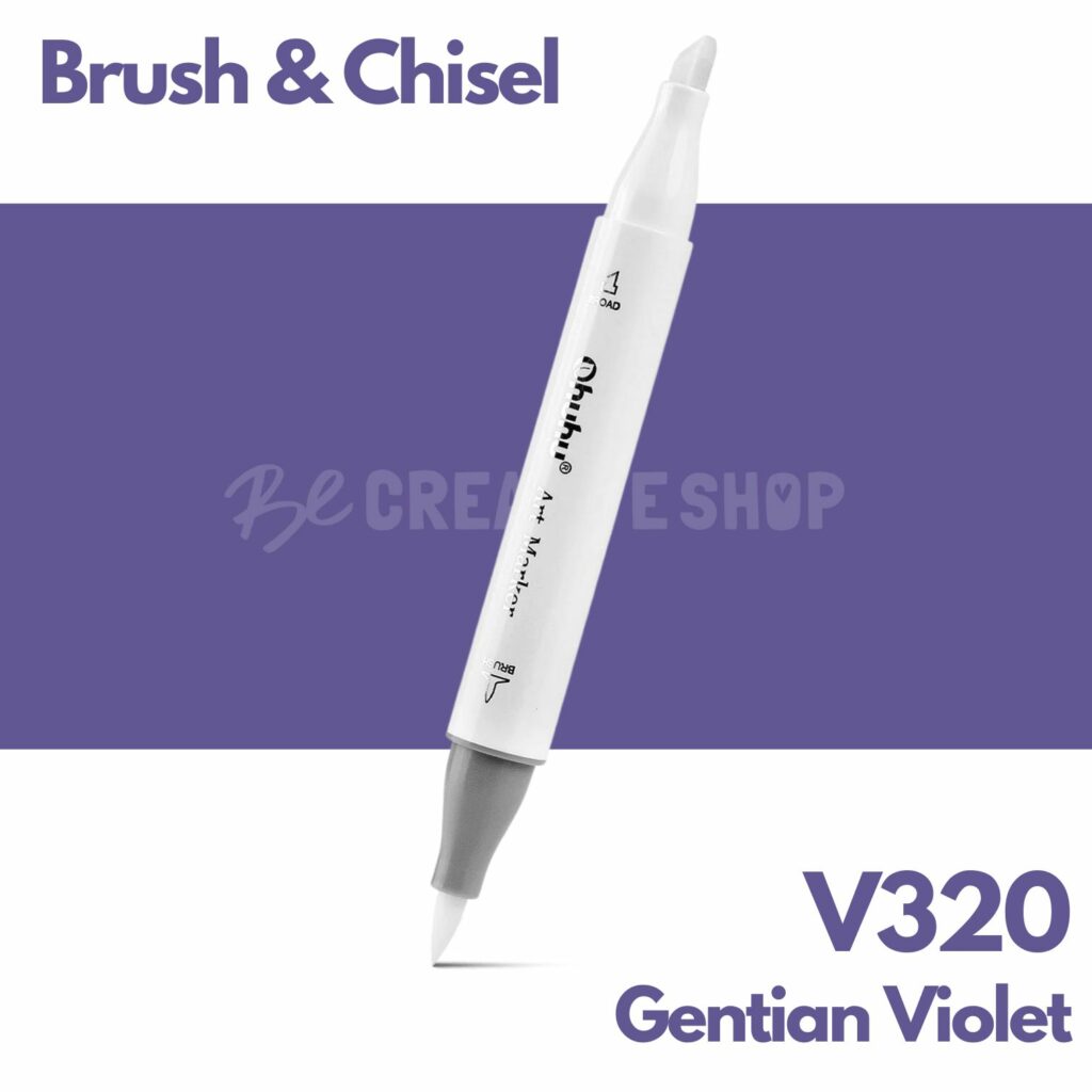 Ohuhu Alcohol based Art marker Brush & chisel - V320 Gentian Violet