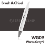 Ohuhu Alcohol based Art marker Brush & chisel - WG09 Warm Grey 9