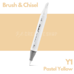 Ohuhu Alcohol based Art marker Brush & chisel - Y1 Pastel Yellow