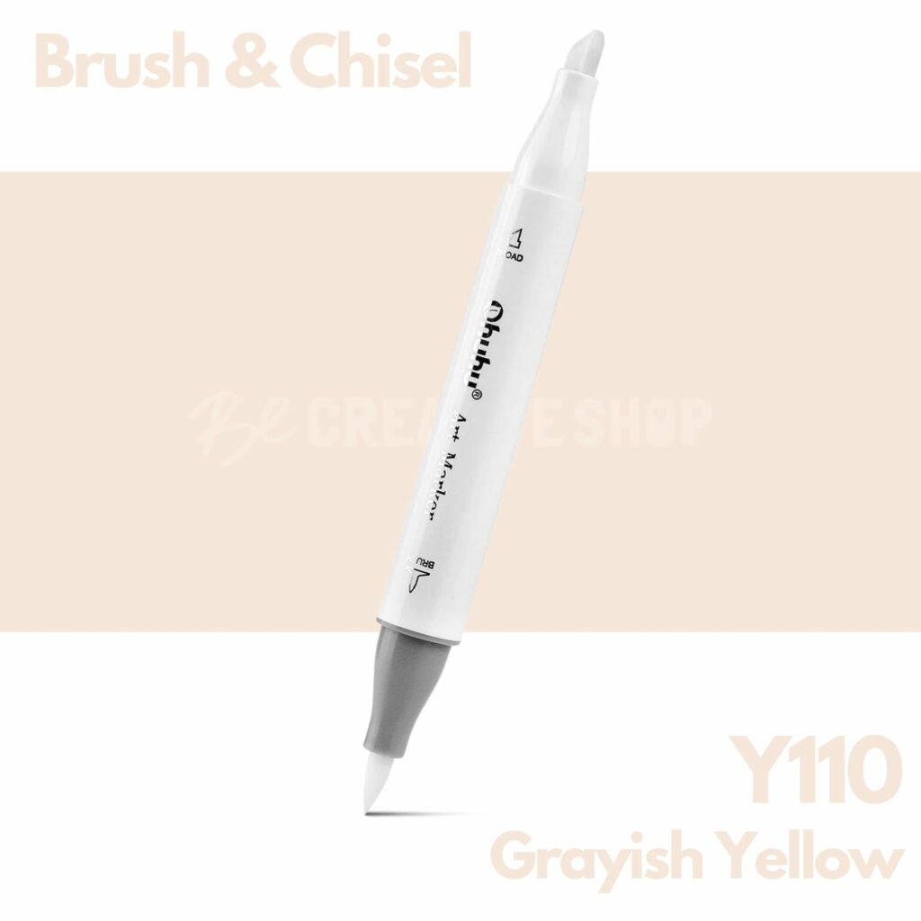 Ohuhu Alcohol based Art marker Brush & chisel E080 Praline Be