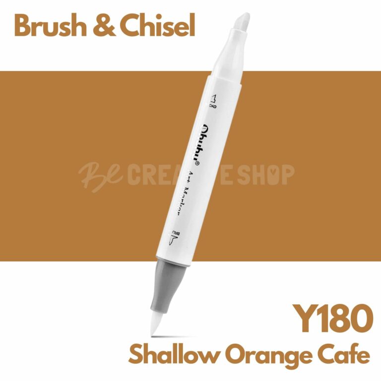 Ohuhu Alcohol based Art marker Brush & chisel - Y180 Shallow Orange Cafe