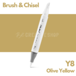 Ohuhu Alcohol based Art marker Brush & chisel - Y8 Olive Yellow