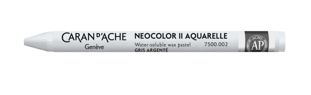 Caran d'Ache Neocolor II - wateroplosbare wax pastels - 002 Silver