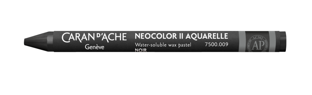 Caran d'Ache Neocolor II - wateroplosbare wax pastels - 009 Black