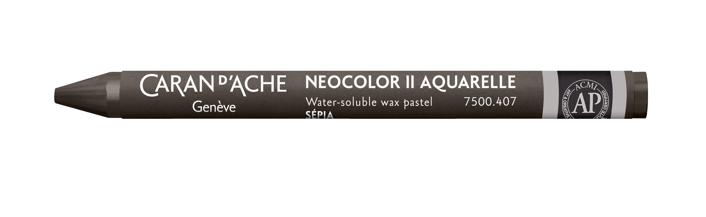 Caran d'Ache Neocolor II - wateroplosbare wax pastels - 407 Sepia