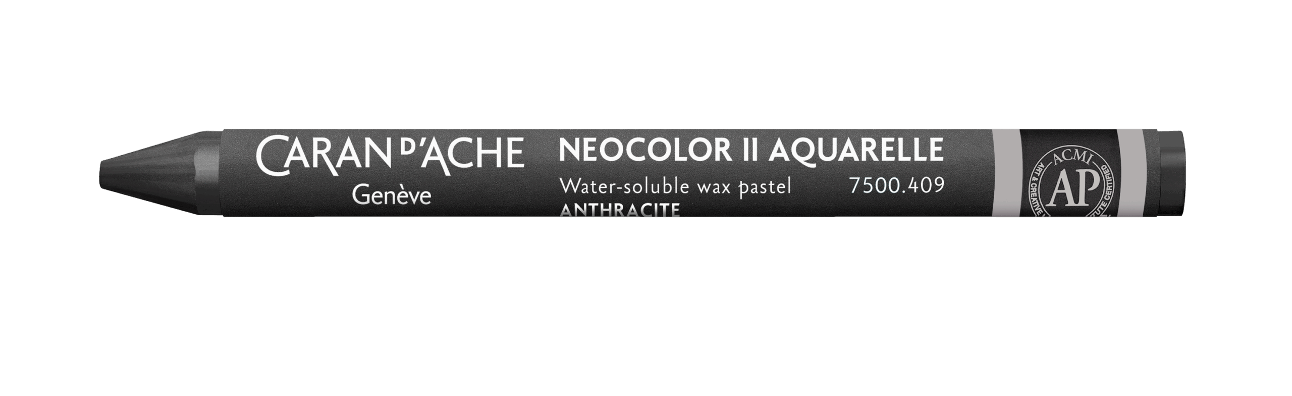 Caran d'Ache Neocolor II - wateroplosbare wax pastels - 409 Charcoal Grey