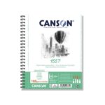 Canson 1557 teken- en schetspapier spiraal blok verticaal - fijne korrel - 180 grams - 30 vellen - A5