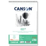 Canson 1557 teken- en schetspapier spiraal blok - fijne korrel - 180 grams - 30 vellen - A4