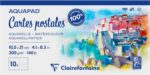 Clairefontaine Aquarelpapier 10,5 x 21 cm  -10 vellen 300 grams wit - Postkaarten
